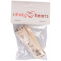 Infinity Hearts Stoffbånd/Labels bånd Sy motiver Svart 15mm - 3 meter