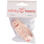 Infinity Hearts Stoffbånd/Labels bånd Blomster ass. motiver Rød 15mm - 3 meter