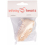 Infinity Hearts Stoffbånd/Labels bånd Hugs and Kisses 15mm - 3 meter