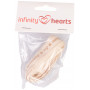 Infinity Hearts Stoffbånd/Labels bånd Ass. Ord m. Hjerter 15mm - 3 meter