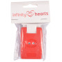 Infinity Hearts Radteller/Pinneteller Rød 7x4mm