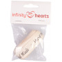 Infinity Hearts Stoffbånd/Labels bånd Handmade 25mm - 3 meter