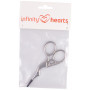 Infinity Hearts Broderisaks Stork sølv 9,3 cm - 1 stk.