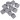 Infinity Hearts Perler Geometriske Silikon Grå 14mm - 10 stk
