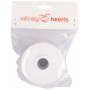 Infinity Hearts Blonder/Blondebånd Hvit 25mm 2,5m