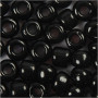 Rocaillesperler, svart, str. 8/0 , dia. 3 mm, hullstr. 0,6-1,0 mm, 500 g/ 1 pk.