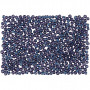 Rocaillesperler, mørk blå, str. 15/0 , dia. 1,7 mm, hullstr. 0,5-0,8 mm, 500 g/ 1 pose