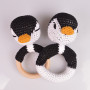 Pingvinrangler av Rito Krea - Rangle Hekleoppskrift 13cm