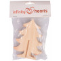 Infinity Hearts Nisse Juletræ Træ 12cm - 4 stk