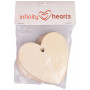 Infinity Hearts Til/Fra Kort Hjerte Træ Natur 10x10cm - 10 stk