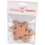 Infinity Hearts Til/Fra Kort Snefnug Karton Brun 9x9cm - 10 stk