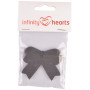 Infinity Hearts Til/Fra Kort Sløjfe Karton Svart 4,7x5,7cm - 10 stk