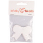 Infinity Hearts Til/Fra Kort Sløjfe Karton Hvit 4,7x5,7cm - 10 stk