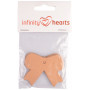 Infinity Hearts Til/Fra Kort Sløjfe Karton Brun 4,7x5,7cm - 10 stk