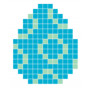  Påskeegg Blå Pixelhobby - Påske Perlemønster