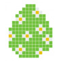  Påskeegg Grønn Pixelhobby - Påske Perlemønster