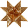 Stjernelister, B: 25+40 mm, diam. 11,5+18,5 cm, gullglitter, utendørs, 16 strimler, L: 86+100 cm