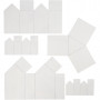 Støpeformer, transparent, hus og trekant, H: 6-14,5 cm, 5 stk./ 1 pk.