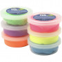 Silk Clay®, ass. farger, neon, 6x14 g
