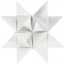 Stjernestrimler, hvit, L: 44+78 cm, dia. 6,5+11,5 cm, B: 15+25 mm, 32 strimler/ 1 pk.