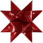 Stjernelister, B: 25+40 mm, diam. 11,5+18,5 cm, rød, rødt glitter, utendørs, 16 strimler, L: 86+100 cm