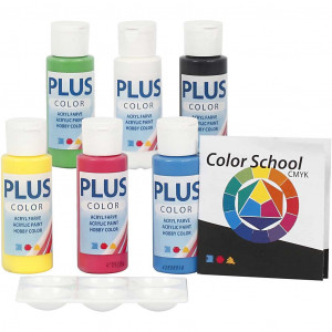Bilde av Plus Color Hobbymaling - Fargeskole, Primærfarger, Fargeskoleveilednin