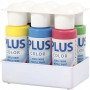 Plus Color hobbymaling - fargeskole, primærfarger, Fargeskoleveiledning medfølger, 6x60ml