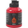 Akrylmaling, primær rød, halvblank, semi transparent, 500 ml/ 1 fl.