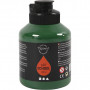 Akrylmaling, mørk grønn, halvblank, semi transparent, 500 ml/ 1 fl.