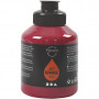 Akrylmaling, mørk rød, halvblank, semi transparent, 500 ml/ 1 fl.