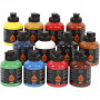 Akrylmaling, standardfarger, halvblank, 12x500 ml/ 1 kasse