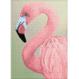 Wizardi Diamond Painting Pakke Rosa Flamingo 27x38cm