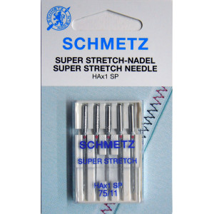 Schmetz Symaskinnler Super Strekk HAx1SP Str. 75 - 5 stk