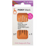 Pony Black Leather Needles størrelse 3/7 - 5 stk.