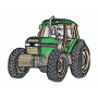 Strygemærke Traktor Grøn 6x6,5 cm - 1 stk