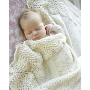 Baby Bliss by DROPS Design - Baby Teppe Strikkeoppskrift 80x80 cm