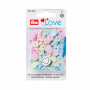  Prym Love Color Snaps Trykknapper Plast Hjerte 12,4mm Ass. Rosa/Blå/Grønn - 30 stk