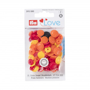 Bilde av Â prym Love Color Snaps Trykknapper Plast Blomst 13,6mm Ass. Rød/oransj
