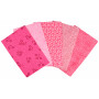 Tissu de Marie Fat Quarter Pink 50x57cm - 5 stk.