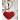 Sweet heart by DROPS Design - Julehjerte Julepynt Strikkeoppskrift 5 cm