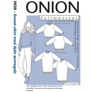 ONION Snittmnster Plus 9020 Sweatshirt med Dypt Ermegap Str. XL-5XL
