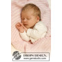 Dream Date by DROPS Design - Baby Teppe Strikkeoppskrift 34x51 cm eller 50x75 cm