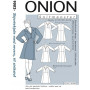 ONION Snittmønster Plus 9002 Skjortekjole med Revers Str. XL-5XL