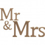 Bokstaver, Mr & Mrs, H: 13 cm, dybde 1,5 cm, 1 sett