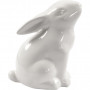 Hare, H: 9 cm, dia. 5,5 cm, 12 stk., hvit