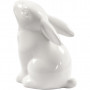 Hare, H: 9 cm, dia. 5,5 cm, 12 stk., hvit