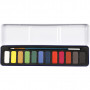 Akvarellfarge, ass. farger, str. 12x30 mm, 12 farge/ 1 pk.