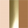 Plus Colour tusj, lett pulver, gull, rå sienna, L: 14,5 cm, strek 1-2 mm, 3 stk./ 1 pk.