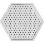 Perleplate, klar, hexagon, JUMBO, 5 stk./ 1 pk.