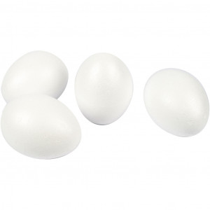 Bilde av Egg, H: 10 Cm, Hvit, Isopor, 25 Stk.